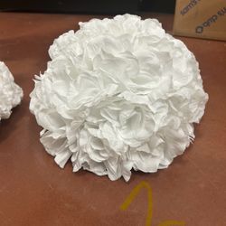 Pomander White Table Decor Half Ball