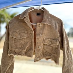 Windsor Women’s Brown Corduroy Cropped Sweater