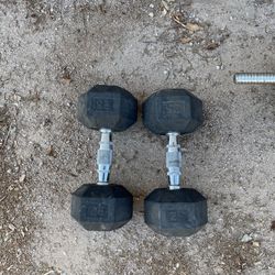 25 Lb Hex Weights Dumbbells Weight Training 