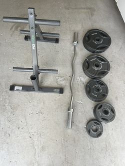255 Lbs Free Weights And Weight Stand