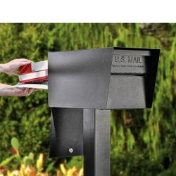 Mail Boss 7526 Mail Manager Street Safe Locking Security Mailbox, Black