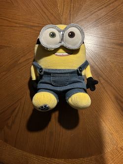 Build-A-Bear Bob the Minion Yellow Plush with Denim overalls