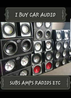 Car audio subs amps radios