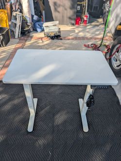 36" Electric Adjustable Standing Desk - White Sit-Stand Office Desk - Read Desc