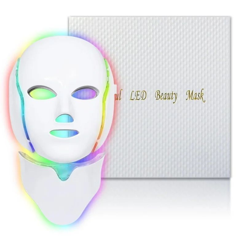 Red Light Therapy for face, 7 Colors LED Face Mask Light Therapy, Led Face Mask Light Therapy At Home, Blue Red Light Therapy Mask for Face