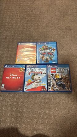5 PS4 Kids Games Bundle - Disney Infinity, LEGO City, Skylanders & More