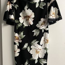 Black Flowered dress 