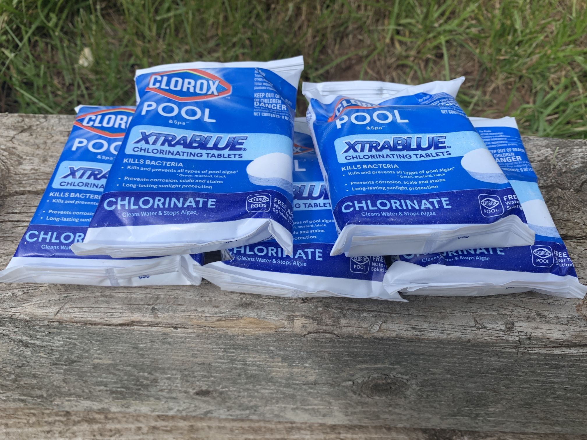 5 Clorox Xtra Blue Pool and Spa Chlorinating 3 inch Tablet 6oz