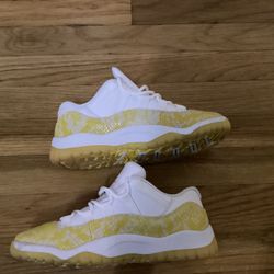 Size 3 - Air Jordan 11 Low Yellow Snakeskin W
