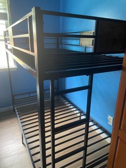🔥 Twin Over Full Metal Bunk Bed – Modern & Heavy Duty 🔥