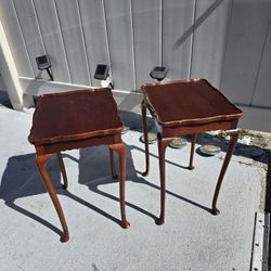2 Rare Vintage Bombay Company Style Side Tables 