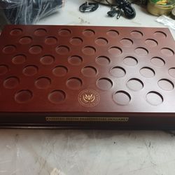 Dollar Coin BOX. Collection. Wood.