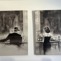 Bar photo/ Canvas For Above Bar/ Man And Woman 