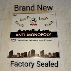 Brand New Factory Sealed Anti-Monopoly Board Game