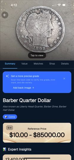 1898 Barber quarter dollar