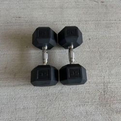 Cap Rubber 35Lb Hex Dumbbells  pair $80   
