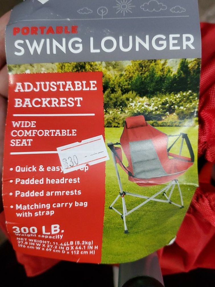 Brand New Portable Swing Lounger Chair