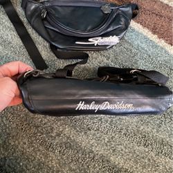 Harley Davidson handlebar bag and Fannypack