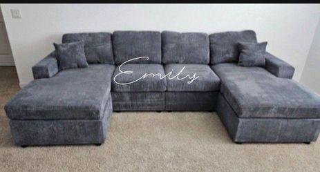 Beautiful! 2-Pc Corduroy Sectional Sofa Sets
