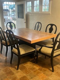 Free dining table 6 chairs