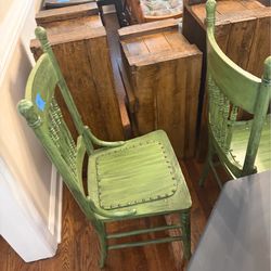Green Studded Chairs