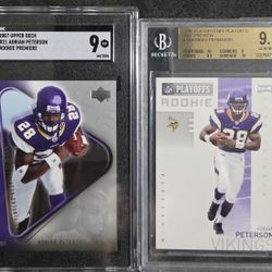 Adrian Peterson Graded Rookie Cards ×2