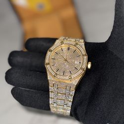 Gold Moissanite Watch