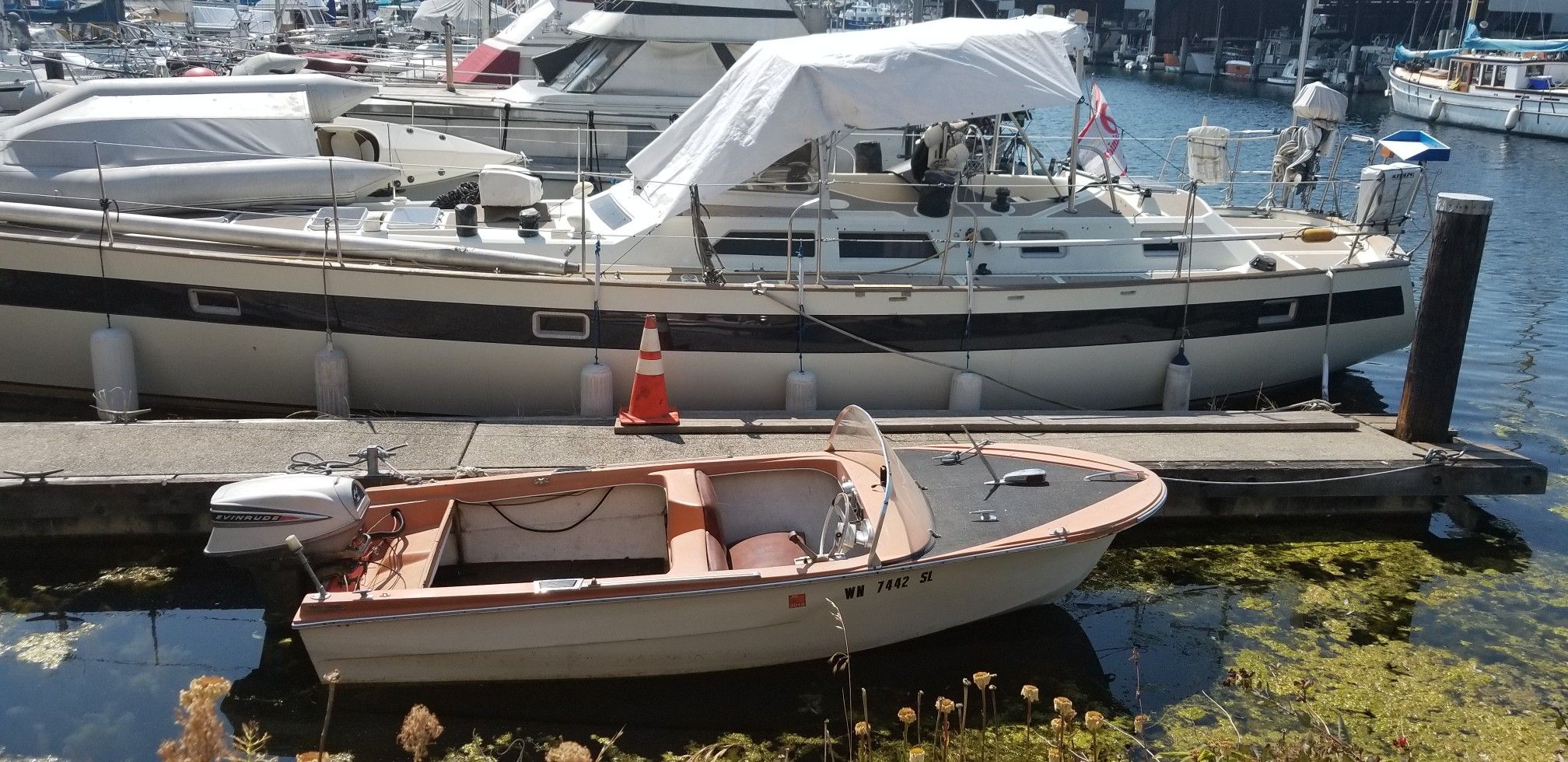 ⚓🚤🏞1967 Sealark 14' Boat w/Evinrude 40 hp Outboard motor
