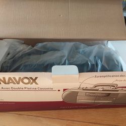 New Magnavox AM/FM Radio Double Cassette Recorder