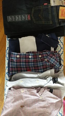 4 ralph Lauren shirts size 8 &1 levi jeans size 7