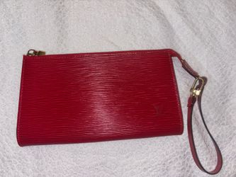 LV Epi Pochette Accessoires Pouch Red