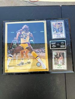 Magic Johnson Vs Larry Bird Framed Basketball Plaque Lakers Celtics Memorabilia