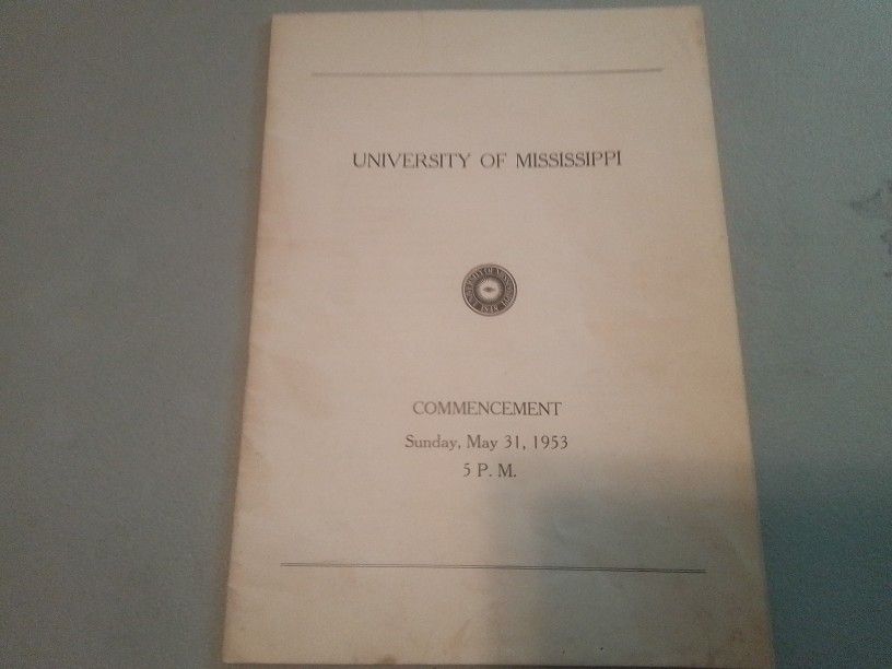 1953 University Of Mississippi Commencement