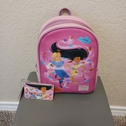 Pocahontas Colors Wind Loungefly Backpack and Matching Wallet 