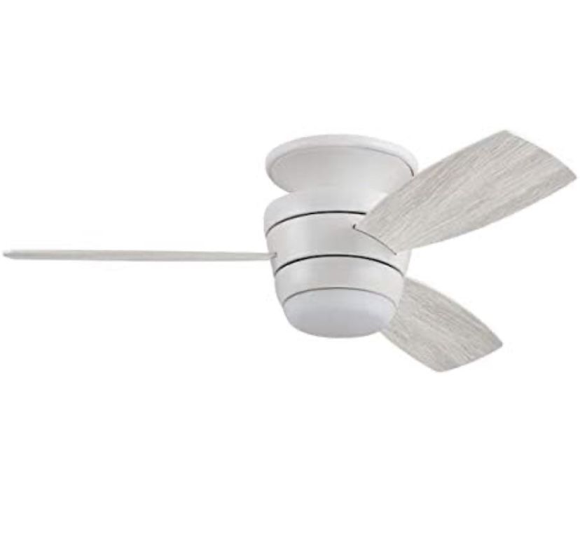 Harbor Breeze Mazon White 44 in. LED Indoor Flush mount Ceiling Fan (3 Blade)@B6 796,New Products : American Fashion Style Bags On Sale