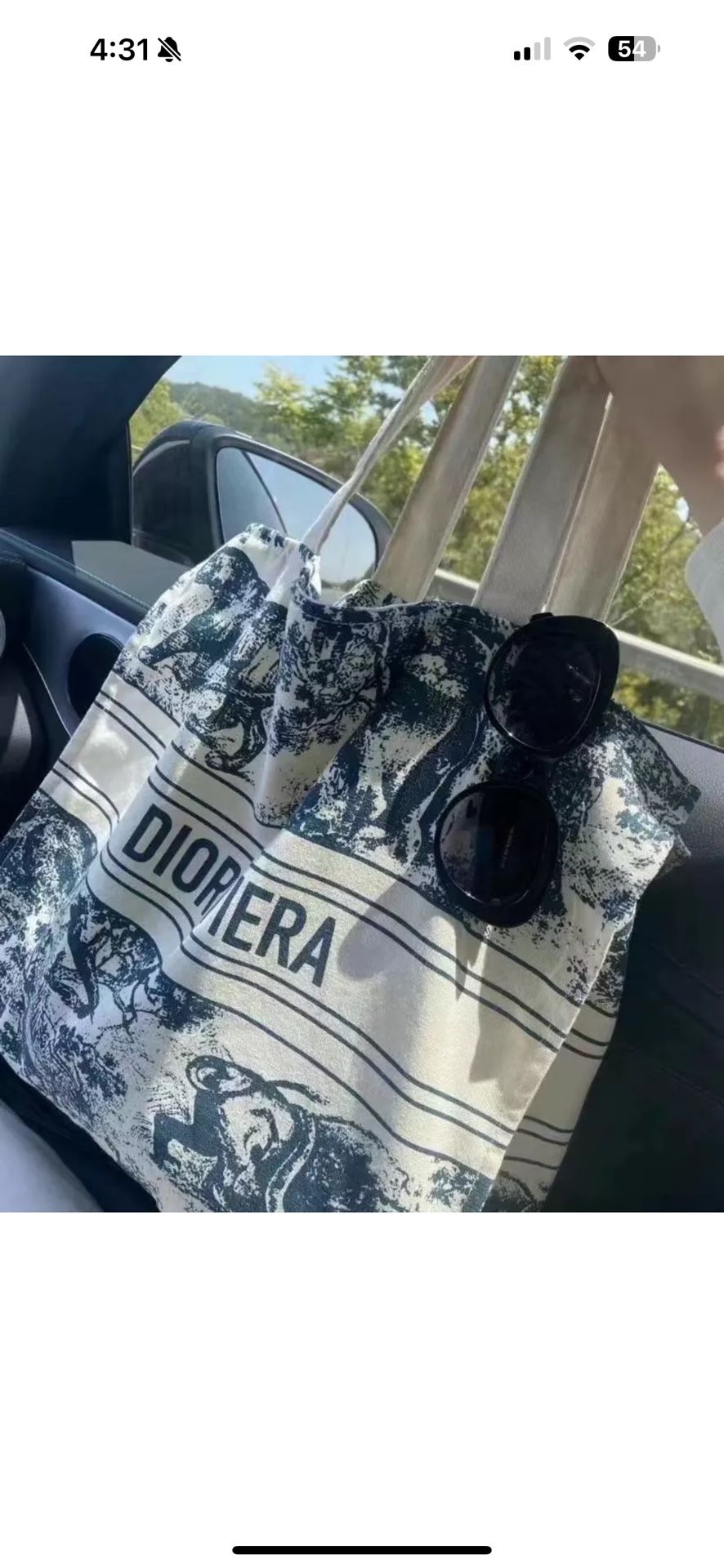 Dior Tote Bag Canvas Gift Navy Beauty VIP Gift