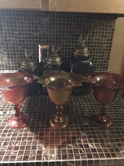 Three glass bowl