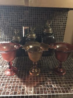 Three glass bowl