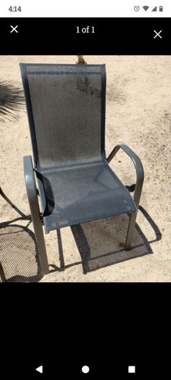 Black outdoor chair $15