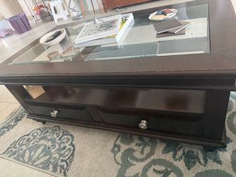 Coffee table with storage drawers from havertys