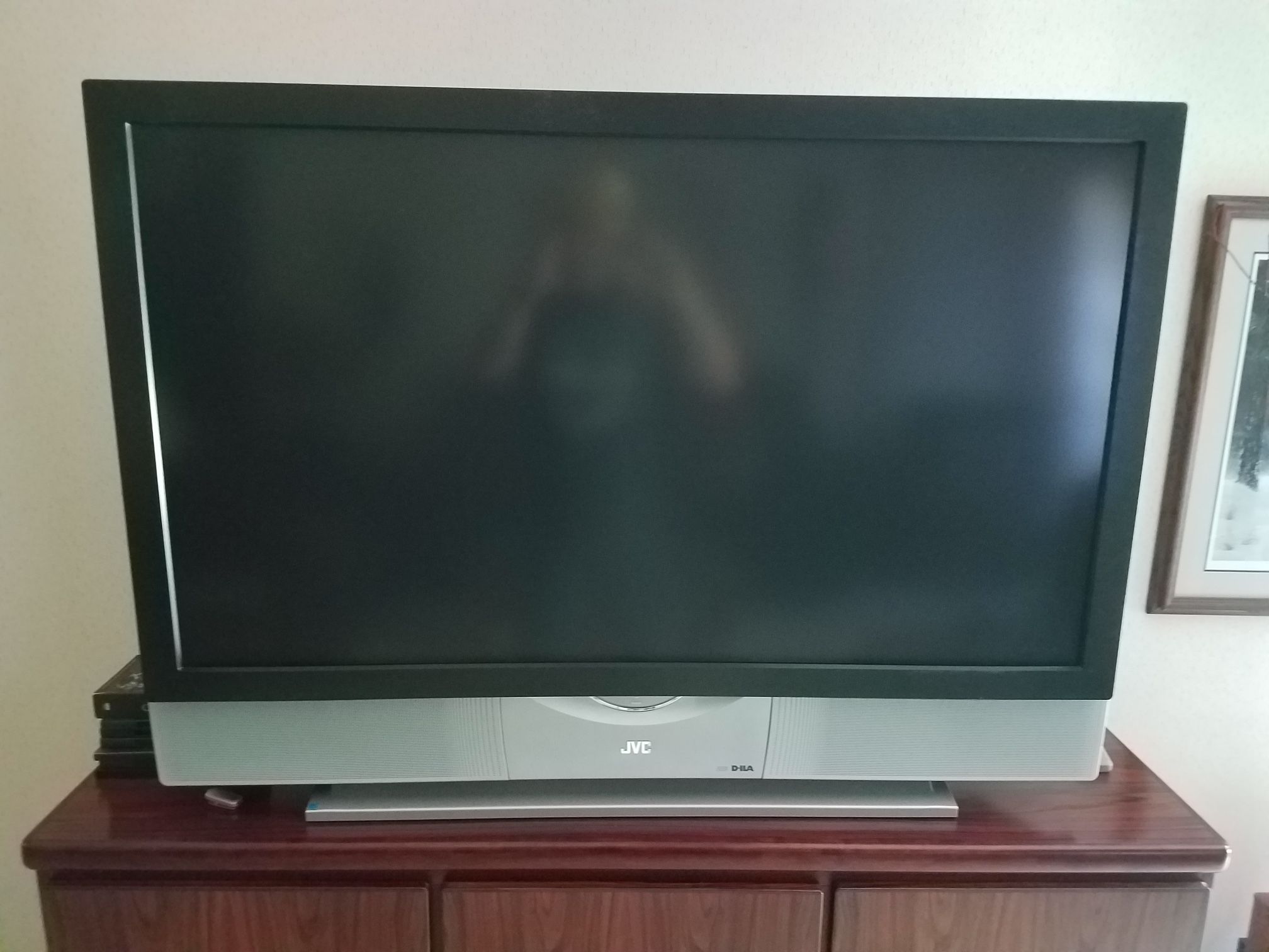 Free 52 “ HD JVC TV.  Great Picture. HDMI hook Up With Slots For Game Controls