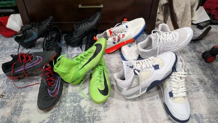 Cleats, Jordans, Melos, running shoes
