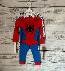 NWT set of 2 Marvel Red and Blue Spider Pajama Set size 2t