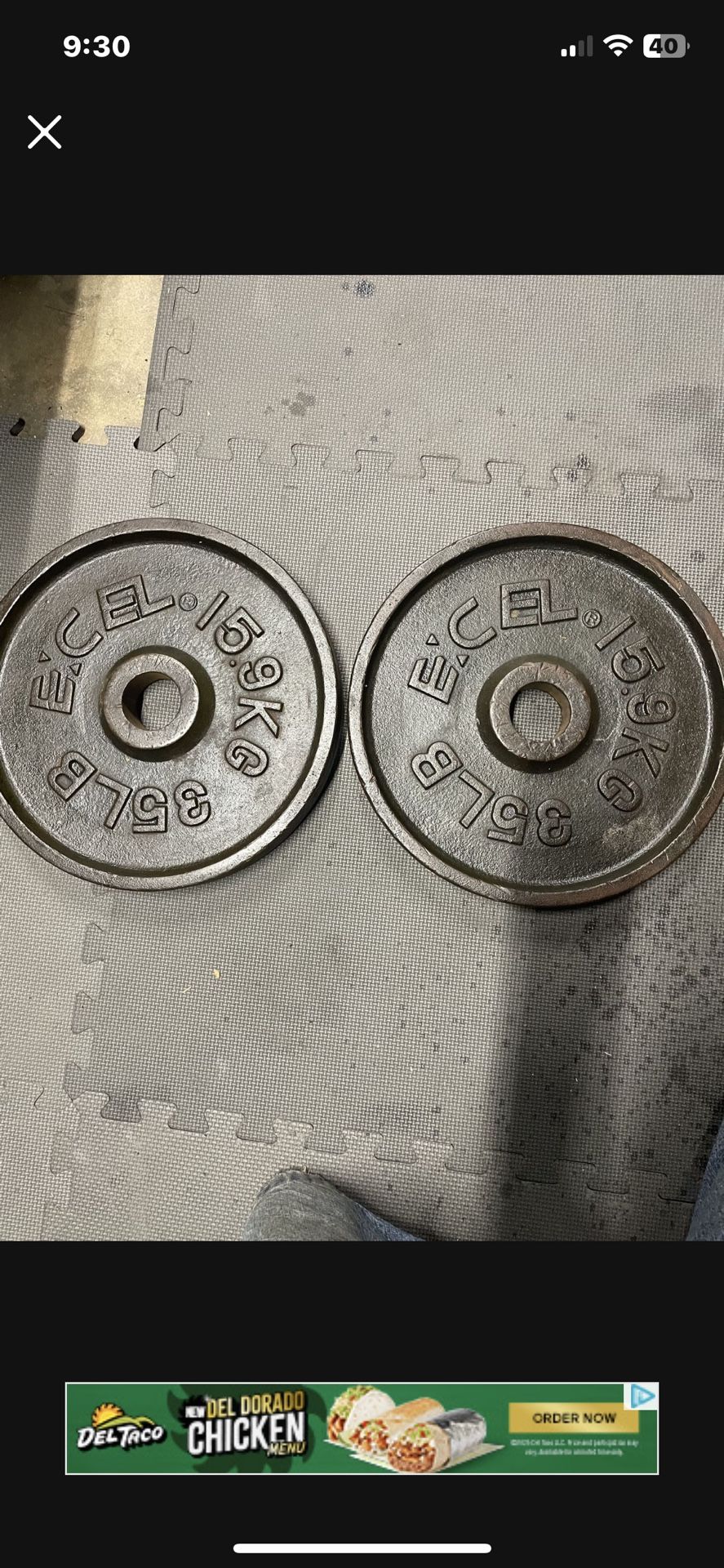 Olympic Weight Plates. 50 Dollars