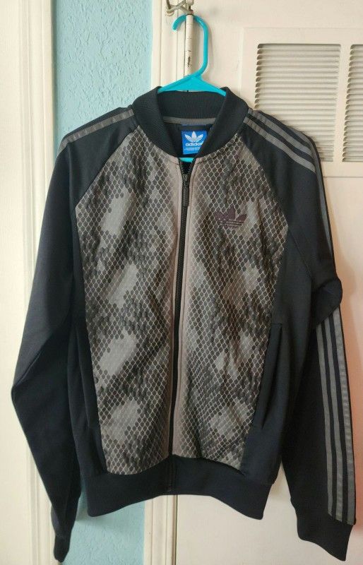 Adidas Track Black Snake Print Jacket