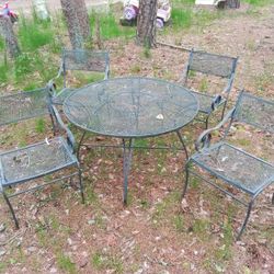 Metal Table + Chair Set