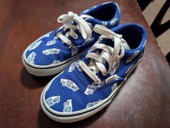 Little Boys Blue Vans Sneakers Shoes Size 13