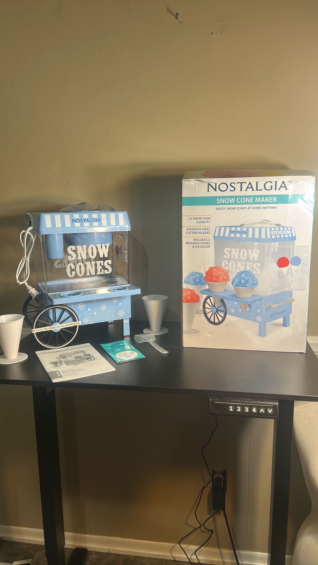 Nostalgia Vintage Countertop Snow Cone Maker