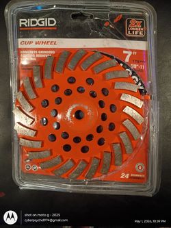 Ridgid 7 inch cupwheel