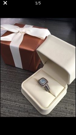 Le Vian Engagement ring and custom wedding band